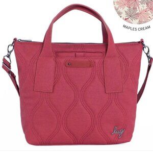 LUG Alto Matte Luxe VL Convertible Tote Bag - Rosewood Red